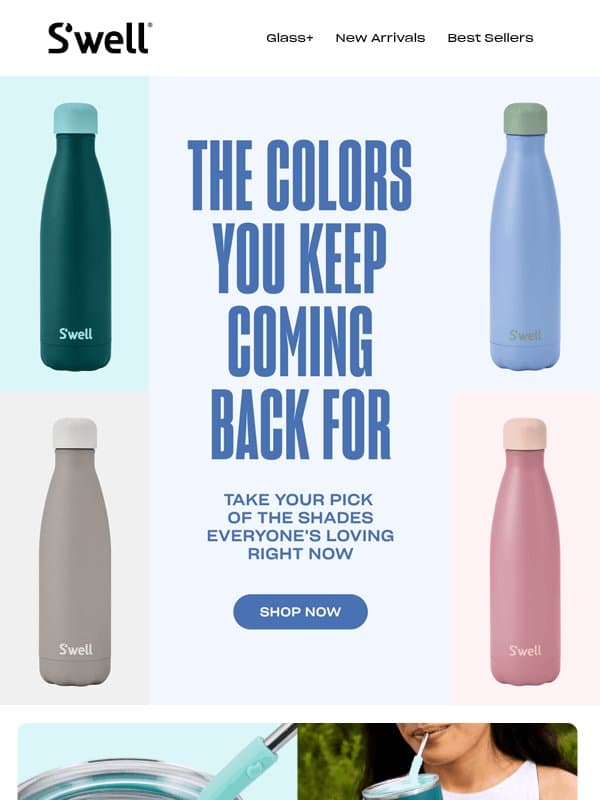 Your Favorites in New Colors?! email from S'well