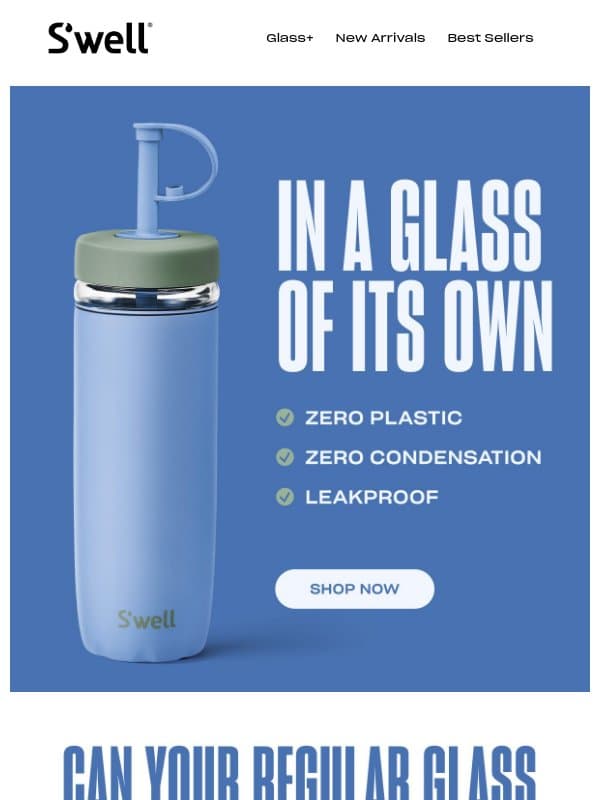 Can Your Regular Glass Do This? email from S'well