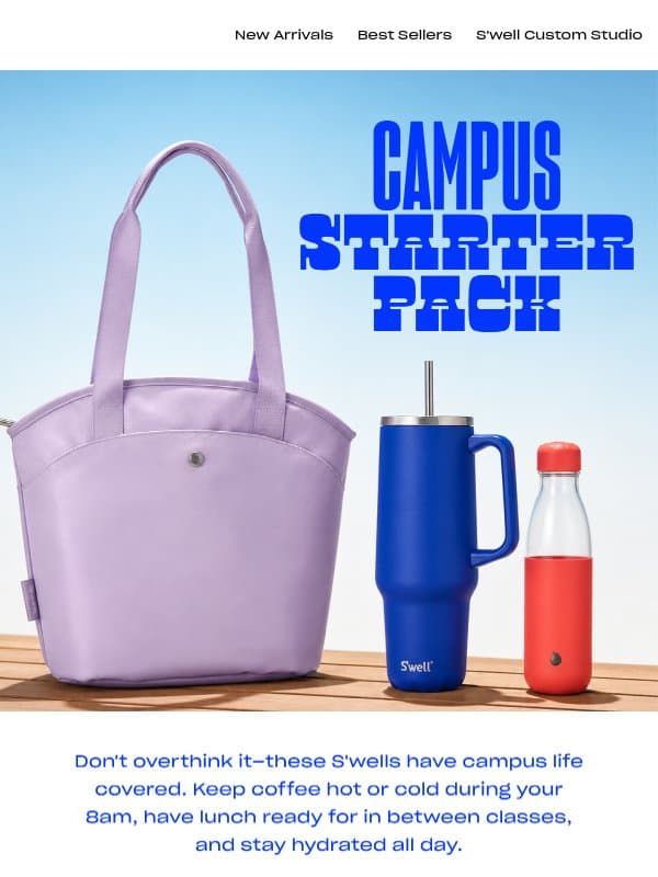 Add These To The Dorm Packing List email from S'well