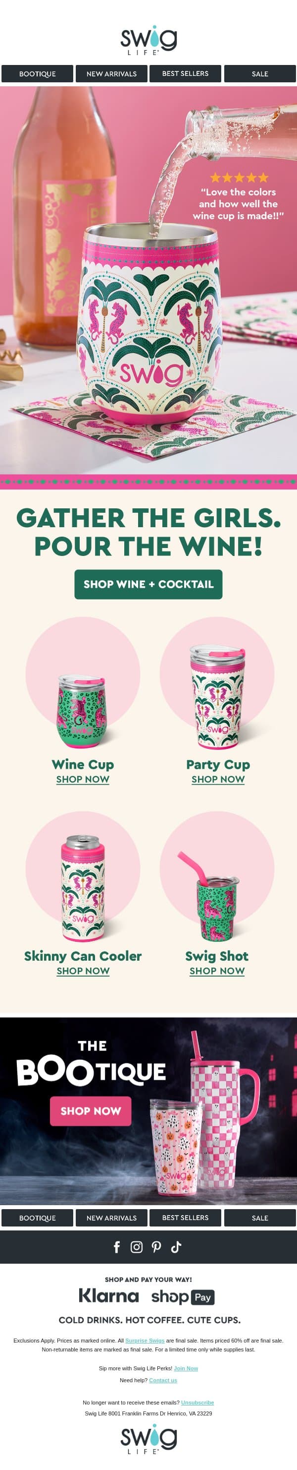 Wine Not Treat Yourself? π· email from Swig Life screenshot