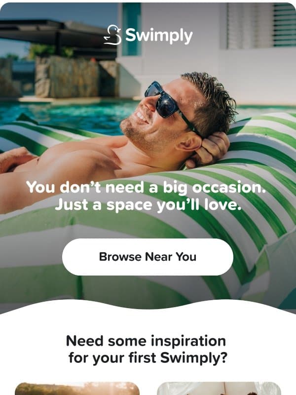 Ways people are using Swimply right now email from Swimply