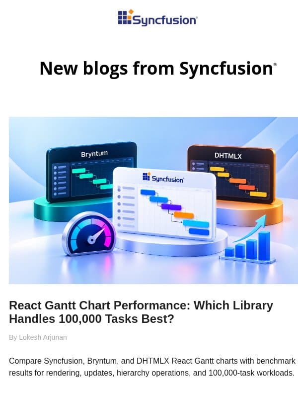 Post from Syncfusion Blogs on 10/14/2026 email from Syncfusion