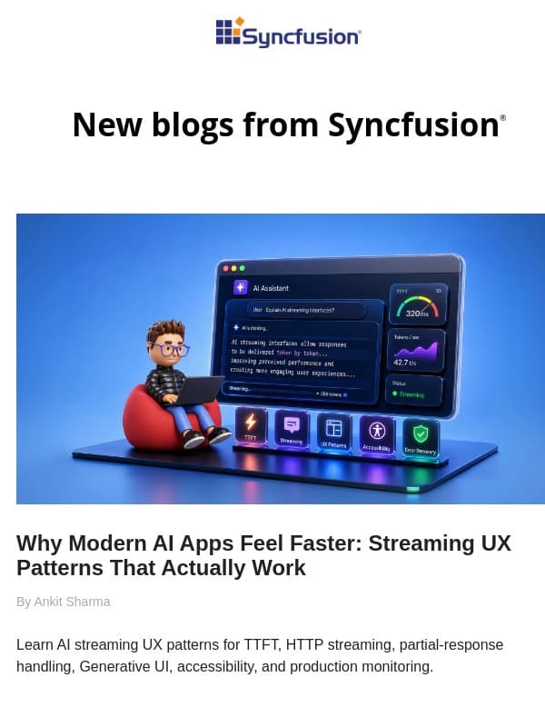 Post from Syncfusion Blogs on 10/13/2026 email from Syncfusion