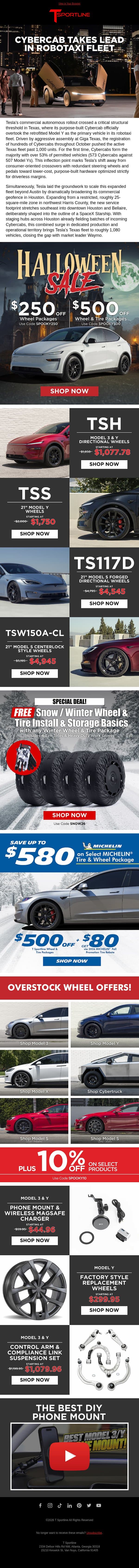 Houston, we have Cybercabs email from T Sportline screenshot