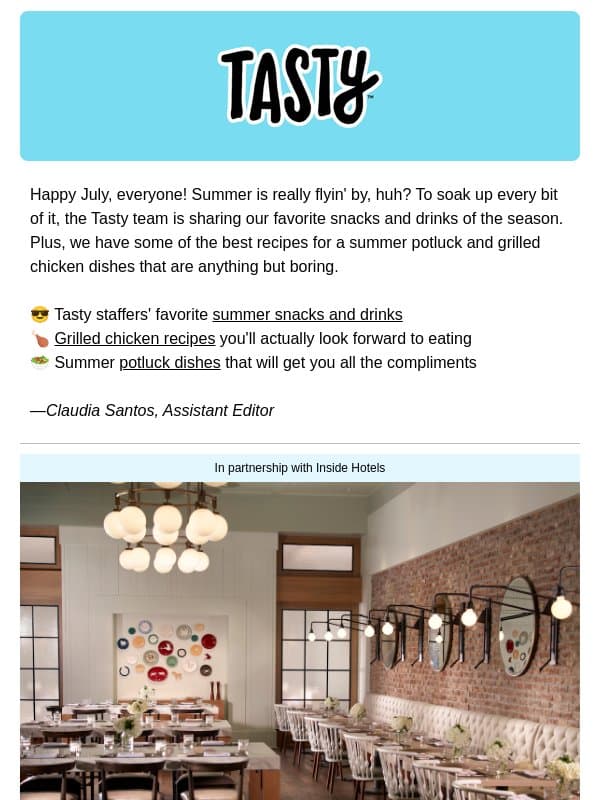 9 Tasty staffer-approved summer snacks email from Tasty