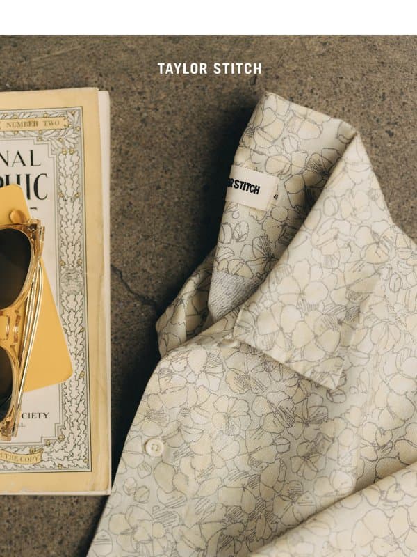 Seasonal Patterns email from Taylor Stitch