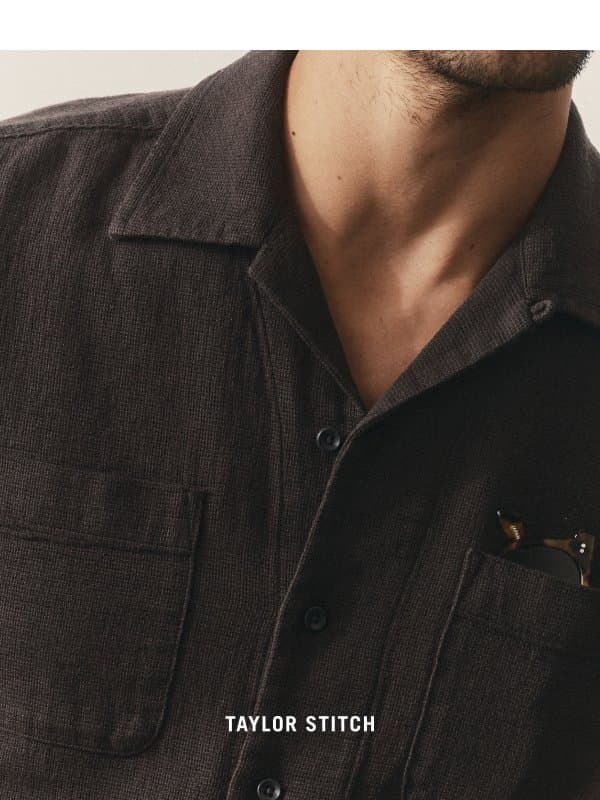Linen Loosened Up email from Taylor Stitch