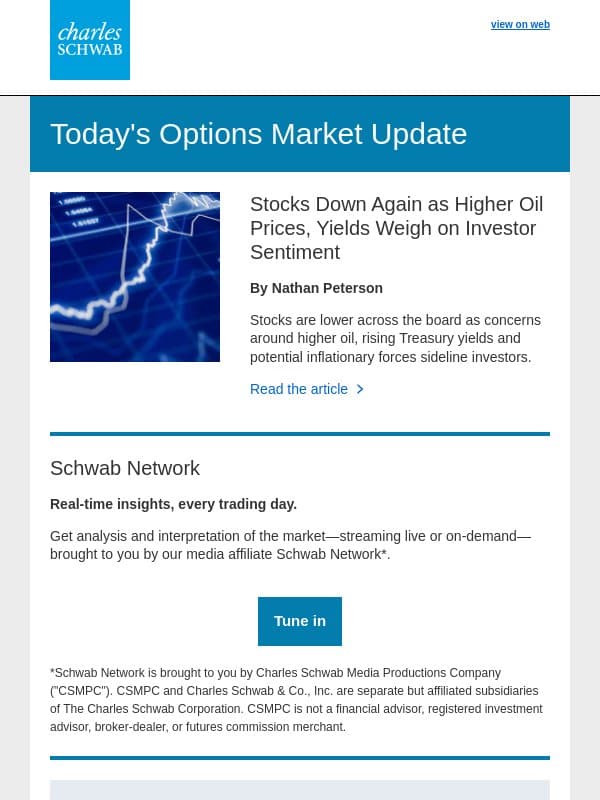 Today's Options Market Update | September 15, 2026 email from TD Ameritrade