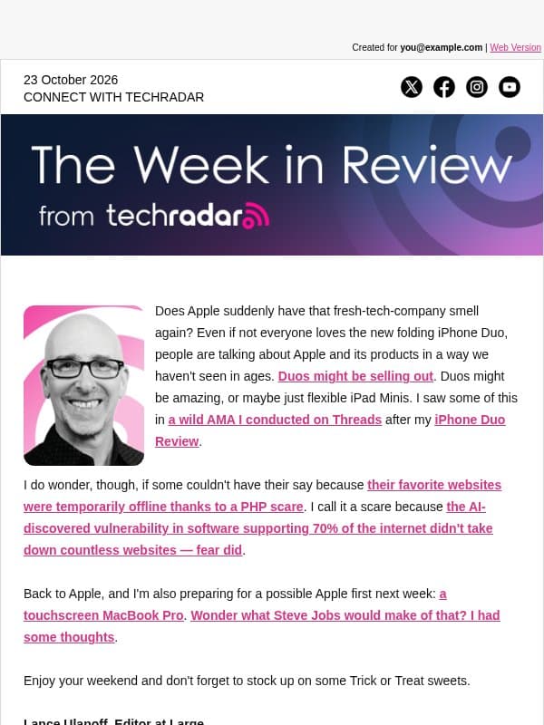 iPhone Duo tested and the world learns what PHP is email from TechRadar