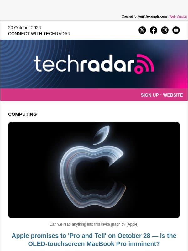 Apple teases OLED MacBook Pro reveal | Spotify cracks down on Family plan-sharing email from TechRadar