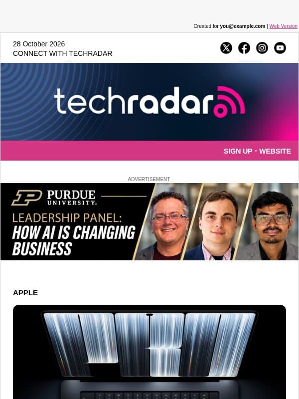 Touchscreen OLED MacBook Pro revealed — live reaction email from TechRadar