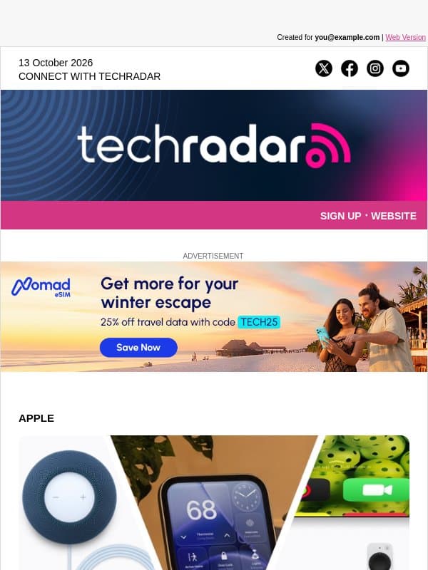 Massive Apple smart-home launch: HomeView smart display, new Apple TV 4K and more email from TechRadar
