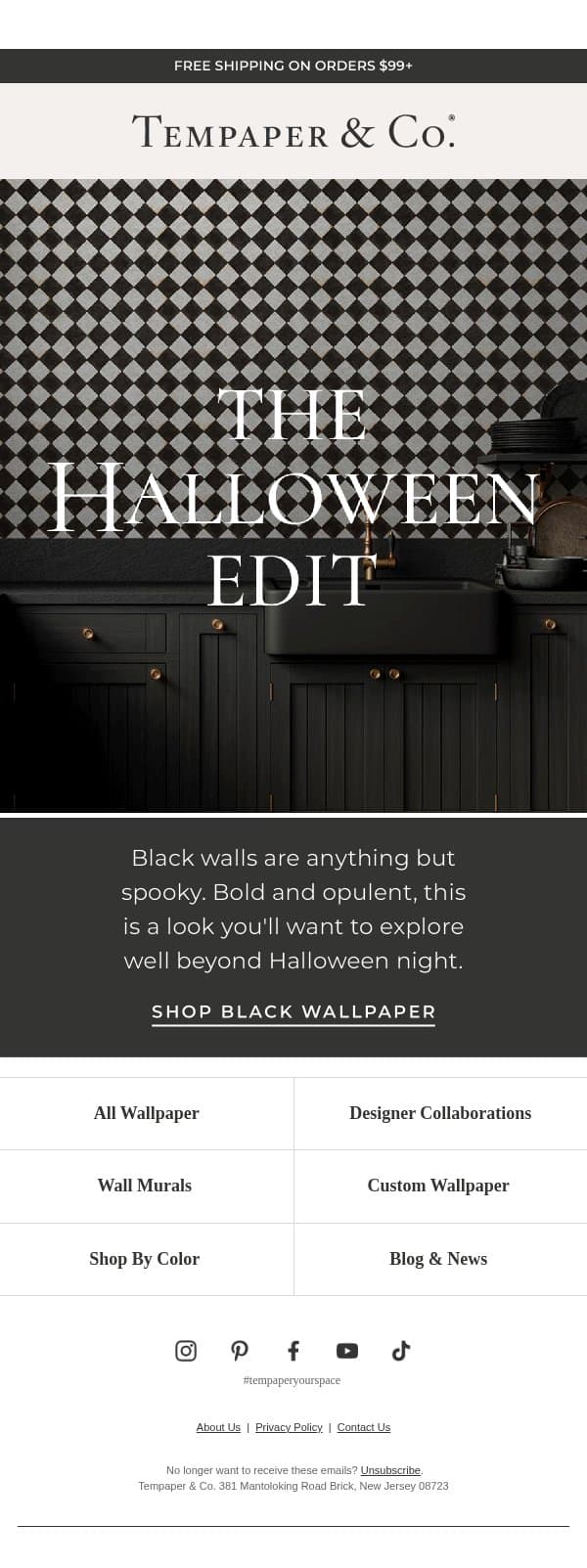 A Treat For Your Walls email from Tempaper screenshot