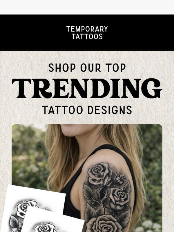 🔥 Discover Our Hottest Tattoo Trends! 💥 email from Temporary Tattoo