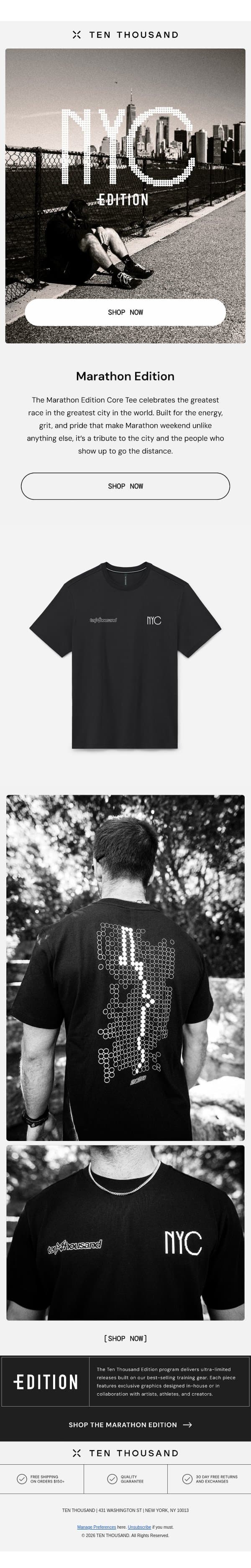 Limited Run: Marathon Edition email from Ten Thousand screenshot