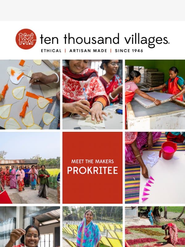 Every Garland Tells a Story: Meet Prokritee email from Ten Thousand Villages