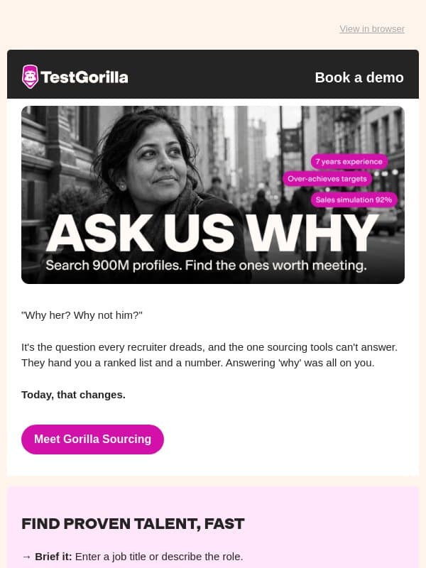 JUST LAUNCHED: 900M candidates & the reason for every one email from TestGorilla