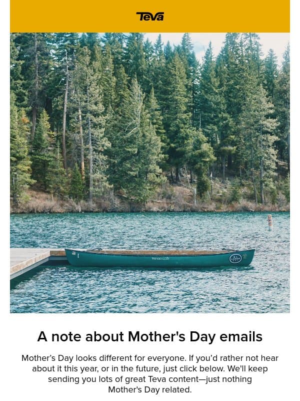 Not interested in Mother’s Day emails? email from Teva