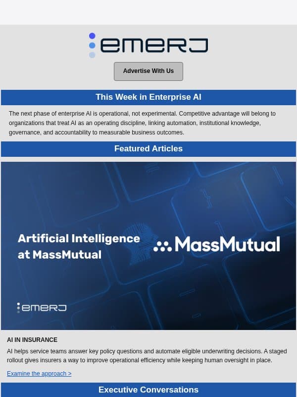 Governing Enterprise AI: Balancing Risk, ROI, and Performance email from The AI in Business Podcast