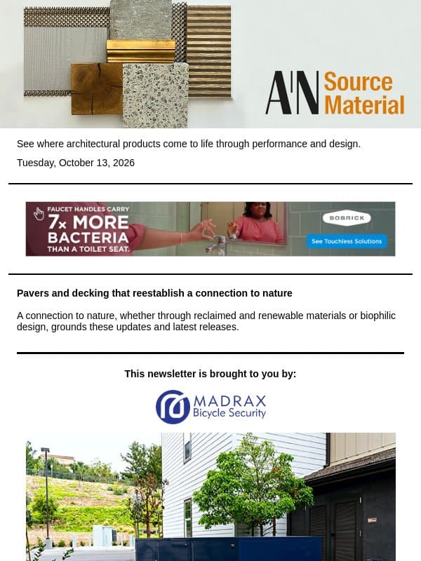 Source Material: Pavers and decking that reestablish a connection to nature email from The Architect's Newspaper