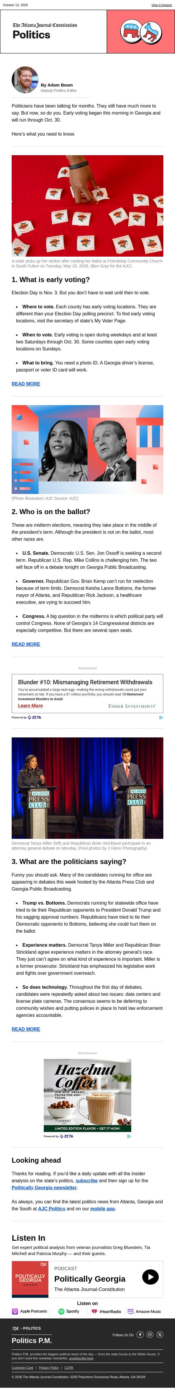 And we’re off email from The Atlanta Journal-Constitution screenshot
