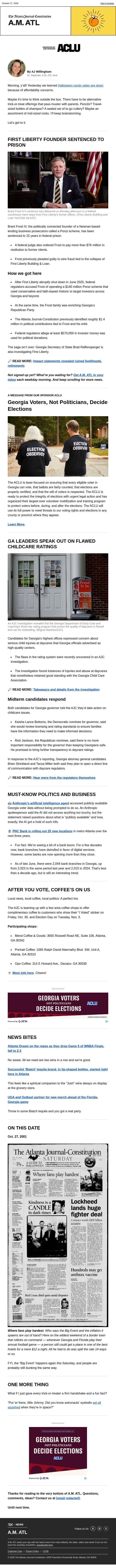 A.M. ATL: Coffee date email from The Atlanta Journal-Constitution screenshot