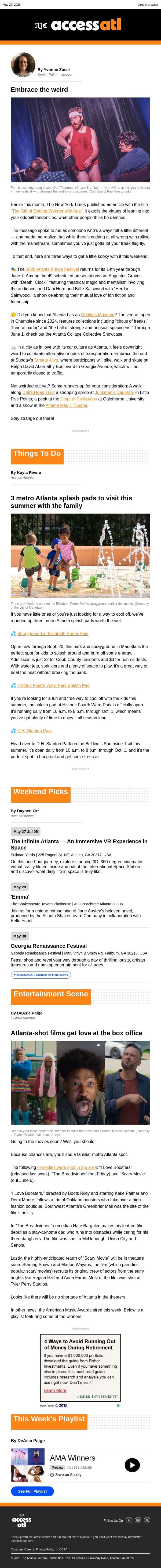 Embrace the weird email from The Atlanta Journal-Constitution screenshot