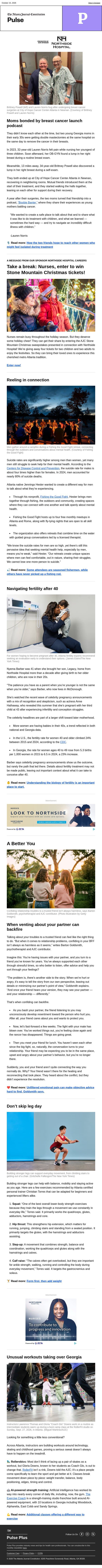 Pulse Plus: The power of connection email from The Atlanta Journal-Constitution screenshot