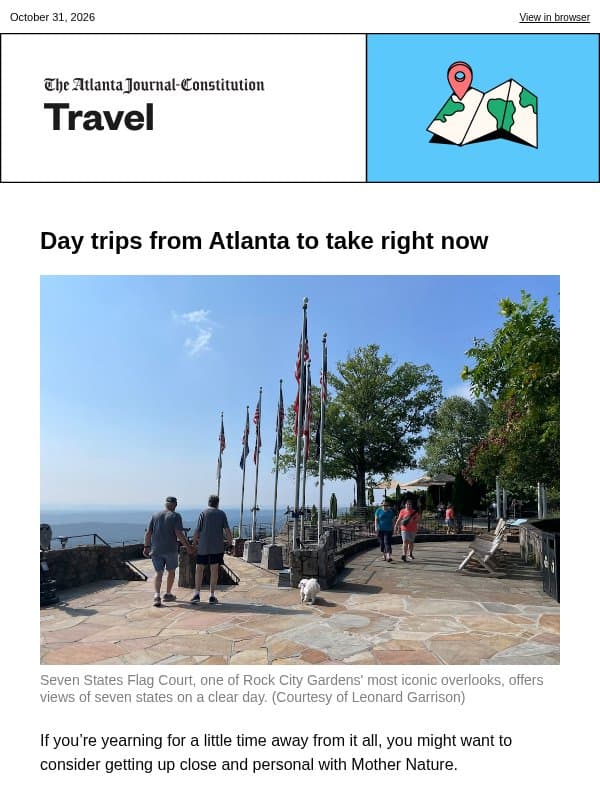 Scenic drives and spooky surprises email from The Atlanta Journal-Constitution