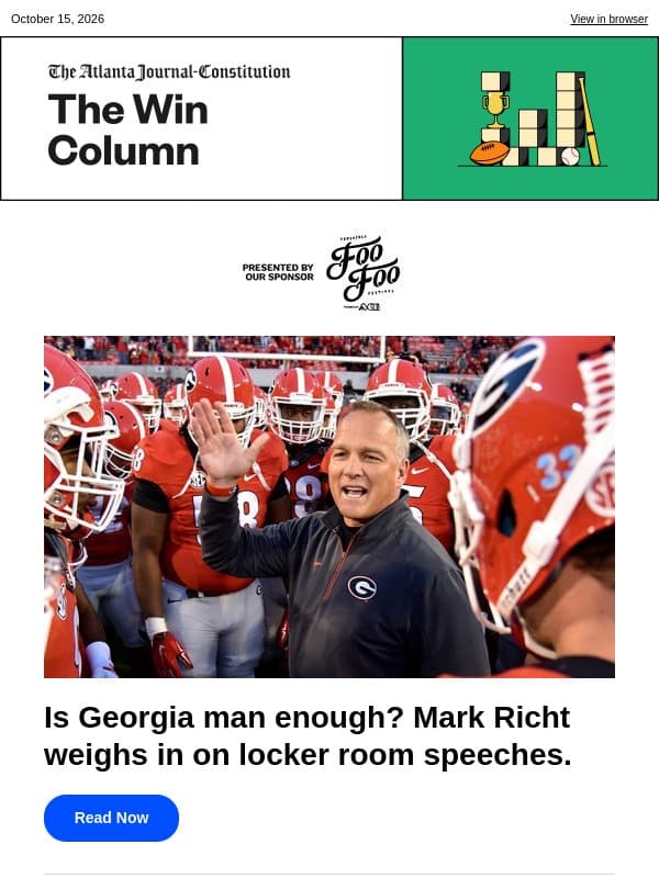 The art of the locker room speech email from The Atlanta Journal-Constitution