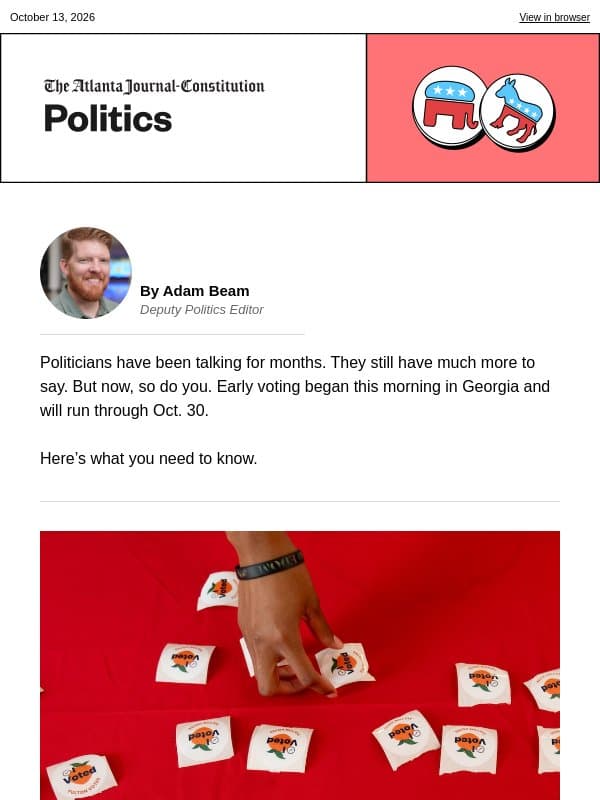 And we’re off email from The Atlanta Journal-Constitution