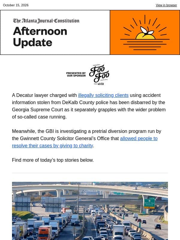 Afternoon Update: Unapproved weight loss drug openly sold in Georgia email from The Atlanta Journal-Constitution