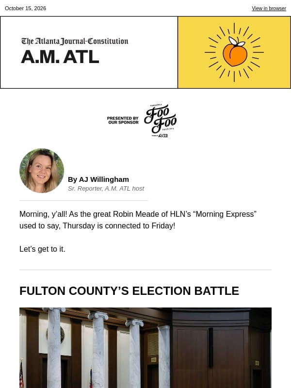 A.M. ATL: Up the chain email from The Atlanta Journal-Constitution
