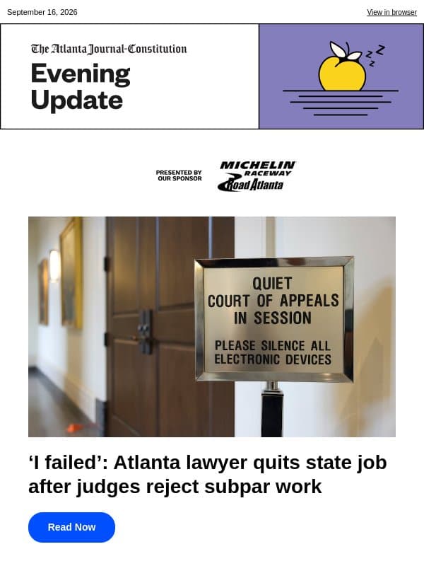 ‘I failed’: Atlanta lawyer quits state job after judges reject subpar work email from The Atlanta Journal-Constitution