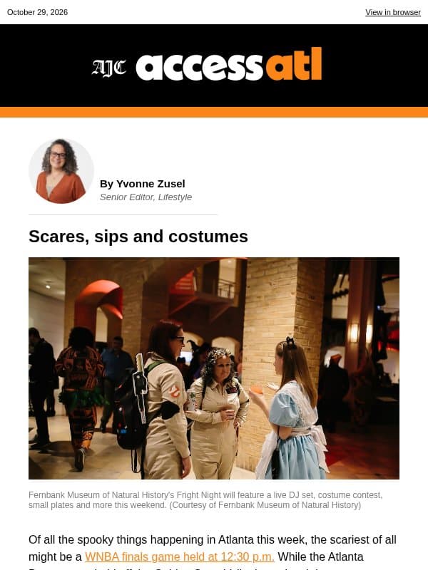 Scares, sips and costumes email from The Atlanta Journal-Constitution