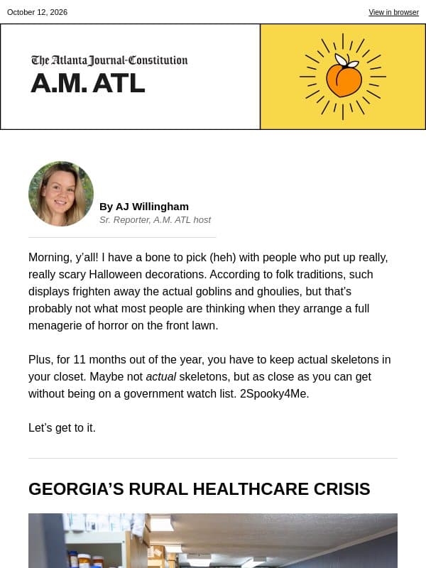 A.M. ATL: Health scare email from The Atlanta Journal-Constitution