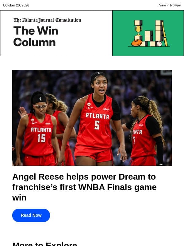 Angel's Dream performance email from The Atlanta Journal-Constitution