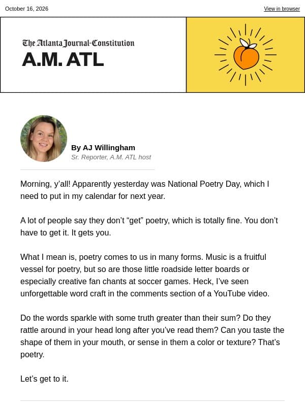 A.M. ATL: Lane changes email from The Atlanta Journal-Constitution
