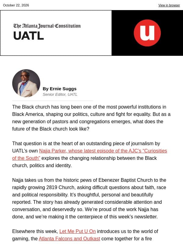 The Black church at a crossroads email from The Atlanta Journal-Constitution