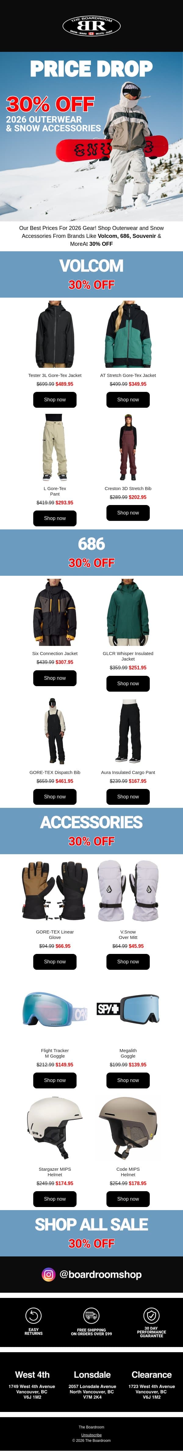 PRICE DROP! email from The Boardroom screenshot