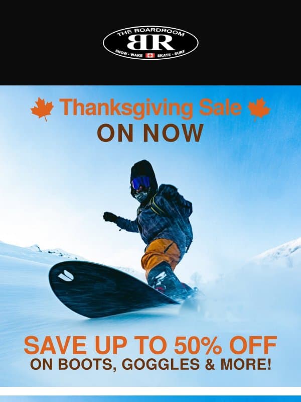 Winter Is Coming! Save Up To 50% email from The Boardroom