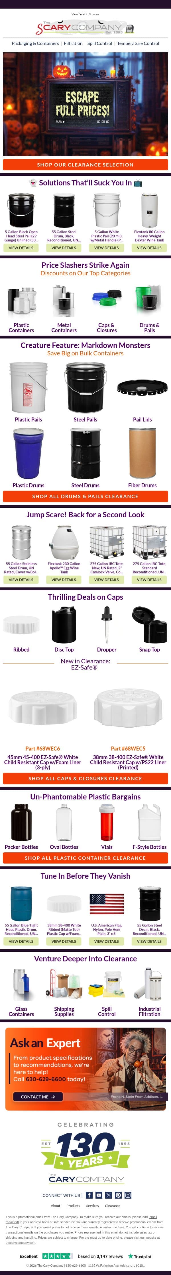 ESCAPE Full Prices π± email from The Cary Company screenshot