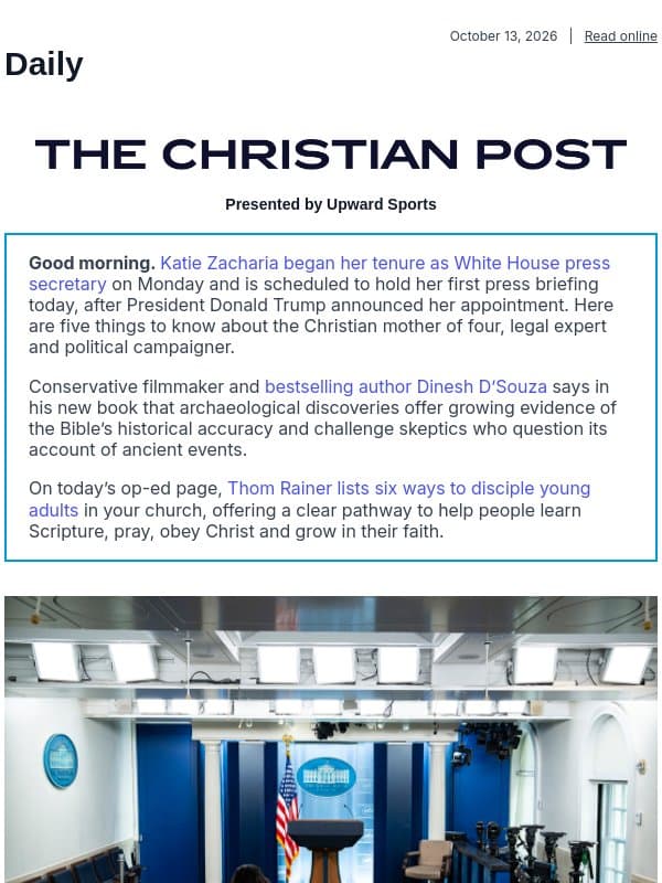 Katie Zacharia: 5 things to know about Trump’s new press secretary email from The Christian Post