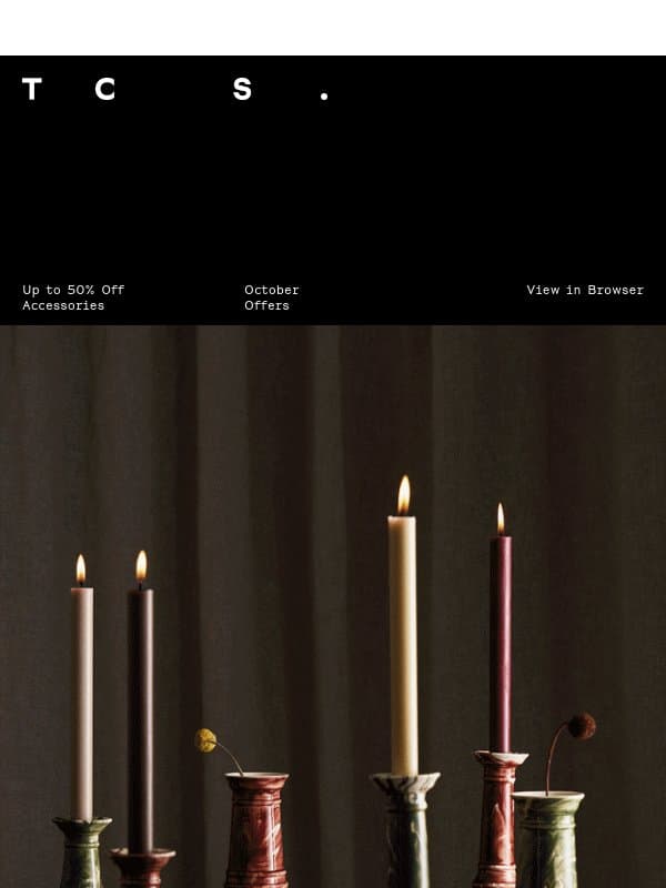 Up to 50% Off Accessories email from The Conran Shop