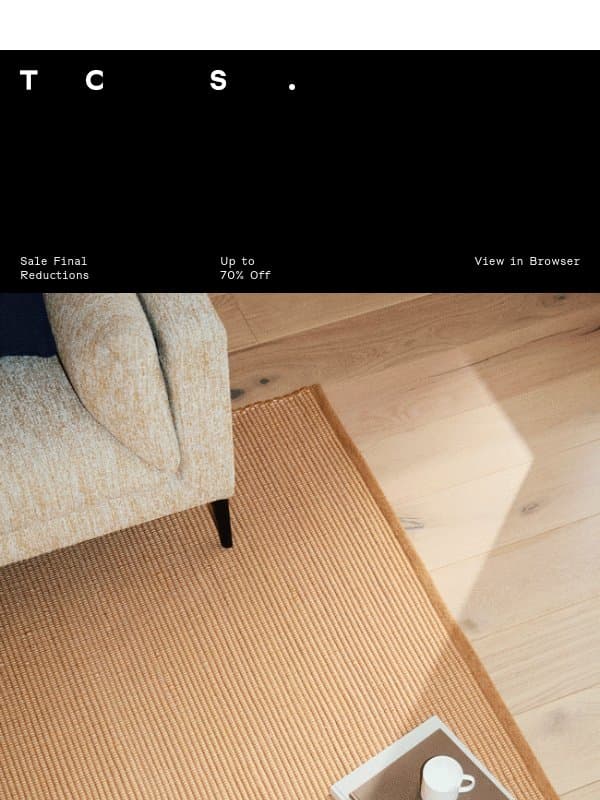 Sale Final Reductions email from The Conran Shop