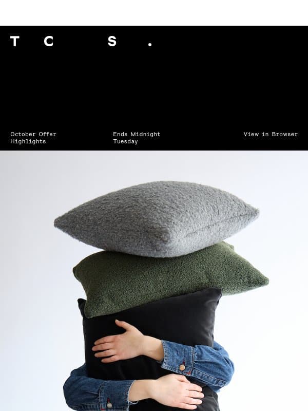 October Offer Highlights email from The Conran Shop