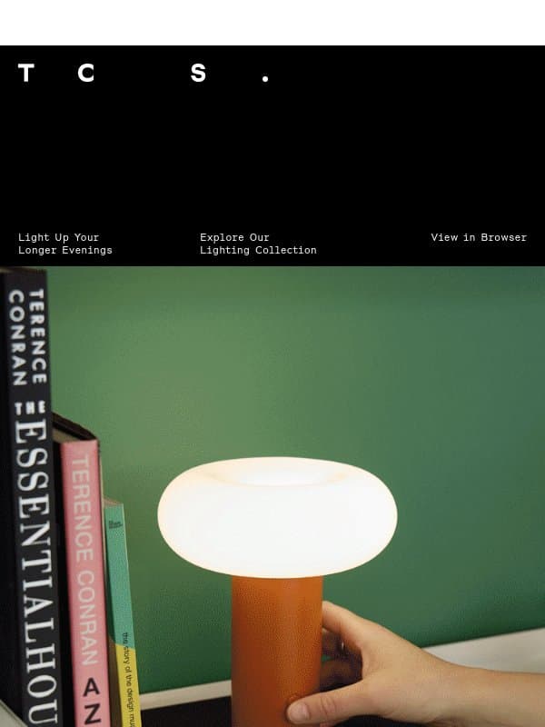 Light Up Your Longer Evenings email from The Conran Shop