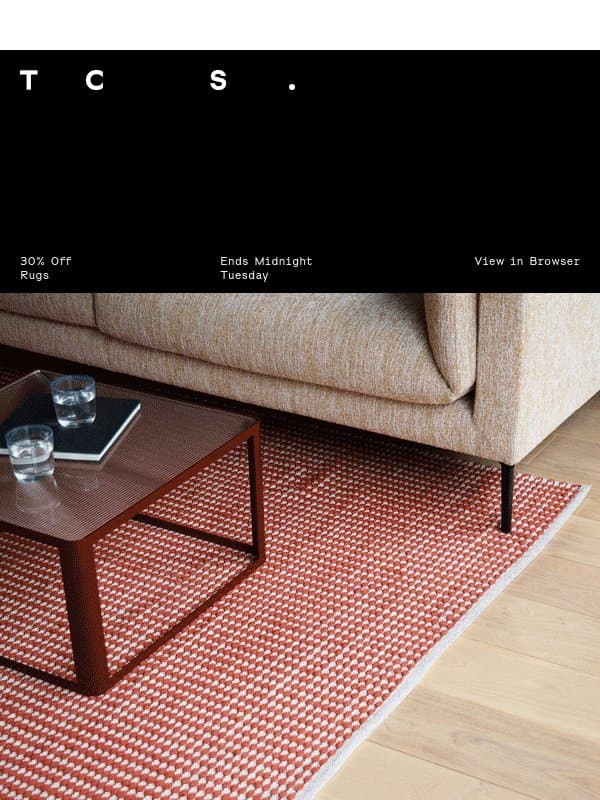 30% Off Rugs email from The Conran Shop