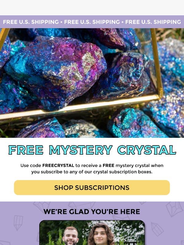Subscribe for a FREE Crystal Gift! 🎁 email from The Crystal Council