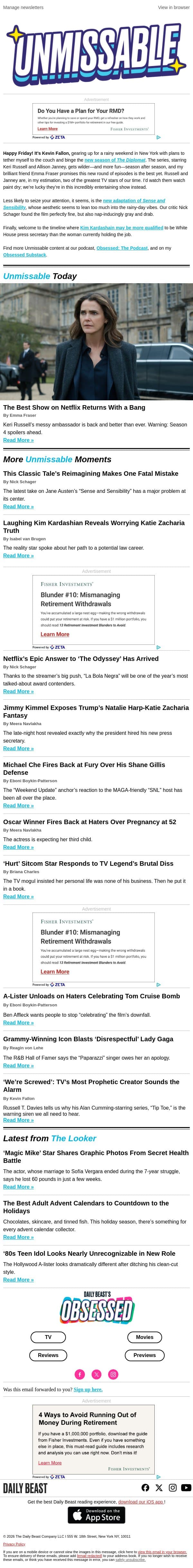 The Best Show on Netflix Returns With a Bang email from The Daily Beast screenshot